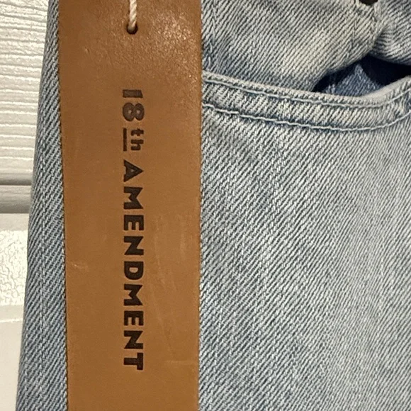 Women's 18th Amendment Hayworth Whitewash Light Blue Straight Leg Jeans - Picture 2 of 8